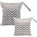 Egurs Diaper Bag Wetbag Set - Large & Medium Gray-White Stripes | Ideal for On-the-Go Parents | International Shipping Available - Buy Online on GoSupps.com