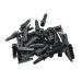 50 Black Single Prong Alligator Hair Clips Hair Accessories 24mm