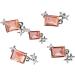 5pcs Fashionable Embellishments In A Unique Rectangle Shape For Parties And Weddings Water Red - Buy Online on GoSupps.com