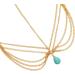 Yean Boho Turquoise Hair Chain Gold Bridal Head Chain Beach Pendant Hair Jewelry for Women and Girls - Buy Online on GoSupps.com