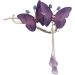 Lesunbak Butterflies Tassel Grab Clip - Elegant Hairpin & Clip For Women Rhinestone Tassel Hair Chain Chic Hair Accessories Nonslip Grip Embellished With Rhinestones For Daily Use Purple - Buy Online on GoSupps.com