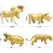 12PCS Metallic Gold Plastic Animal Figurines - Jumbo Safari Zoo Figures for Baby Shower Decor & Party - Elephant, Lion, Giraffe and More - Buy Online on GoSupps.com