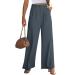 Vetinee Wide Leg Casual Dress Pants for Womens High Waisted Work Pants with Pockets Trousers for Business Office XL Folkstone Gray