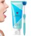 VigCebit Tongue cleaning gel set - natural organic tongue cleaning gel with cleaning brush - Healthy oral care combats bad breath suitable for adults and children from 6 years