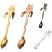 COMVIP Cartoon Cuill re en Forme Chat Caf Th en Acier Inoxydable Spoons Argent  - Buy Online on GoSupps.com