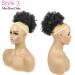 Afro Puff Drawstring Ponytail with Bangs Pineapple Updo Hair for African American Women Short Kinky Curly Ponytail Bun with 2 Replaceable Bangs(#1B-Black) 1 ponytail+ 2 bangs 1B - Buy Online on GoSupps.com