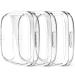 Maledan Compatible with Fitbit Versa 2 Screen Protector Case 3 Pack Clear Ultra Thin Full Protective Case Cover Scratch Resistant Shock Absorbing for Versa 2 Smartwatch Bands Accessories Clear*3
