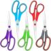 Scissors Bulk Set of 5-Pack Niutop 8" Multipurpose Sharp Sewing Craft Fabric Scissors for Office Home High/Middle School Student Office Teacher Art Supplies Soft Comfort-Grip Right/Left Handles 5 Packs