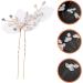 LALAFINA Rhinestone Hair Clip Hair Accessories for Bridal Hair Stick Fork Hairstyling Hair Fork Hair Jewels Wedding Hair Stick Crystal Hair Bride Silk Pearl European and American - Buy Online on GoSupps.com