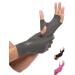 Copper Compression Arthritis Gloves | Fingerless Arthritis Carpal Tunnel Pain Relief Gloves For Men & Women | Hand Support Wrist Brace For Rheumatoid Tendonitis Swelling Crocheting - Grey S Grey Small (1 Pair)