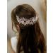 IYOU Flower Girl Headpiece Gold Flower Pearl Headband Leaf Crystal Bridal Wedding Hair Accessories for Girls - Buy Online on GoSupps.com