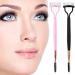 cobee 2 Head Eyebrow Eyelash Shaper Foldable Double Head Lash Separator Eyelash Comb Mascara Applicator Brush Spoolie Brushes for Separating Lashes Eliminating Mascara Clumps Grooming Brows 2 Pack