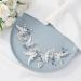 Catery Butterfly Bride Wedding Headband Silver Hair Vine Blue Bead Headpiece Rhinestone Bridal Hair Piece Wedding Hair Accessories For Women and Girls - Buy Online on GoSupps.com