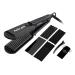 Pulla Hair Straightener and Crimper - 4 in 1 Tourmaline Ceramic Flat and Curling Iron for Hair Styling with Adjustable Temperature - Salon High Heat 320F - 430F for All Hair Types