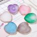 Tinsow 4 Pcs Resin Stone Nail Art Palette | Golden Edge Pigment Mixing Plate | Manicure Nail DIY Tool - Heart Design - Buy Online on GoSupps.com