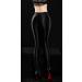 Women's Black Metallic Wet Look Footed Leggings - Shimmer Dance Tights - XL - Buy Online on GoSupps.com