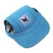Baseball cap for pets dogs hats basecap outdoor sport sun protection Sunbonnet summer travel hat baseball cap sun hats dogs with ear holes and adjustable chin straps blue l l blue