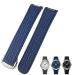 IoTup watch bracelet made of rubber with curved end suitable for Omega Seamaster 300 AT150 Aqua Terra 8900 Speedmaster silicone wrap bracelet 19 mm 20 mm