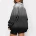 Creoqiji Oversize Women's Sweater Fashionable Long-Sleeved Zippered Gray Print | Casual Baggy XXL Clothing - Buy Online on GoSupps.com