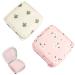 Comius Sharp Sanitary Napkin Storage Bag 2 PCs Period Kit Bag for School Nylon Tampons Collect Bags Feminine Menstruation First Period Bags for Women and Girls Rosa