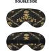 Premium Gold & Black Sunflower Sleep Mask | Double-Sided Eye Covers for Comfortable Sleep & Eye Edema Relief - Buy Online on GoSupps.com