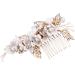 FRCOLOR Wedding Hair Comb Alloy Flower Pearl Rhinestones Crystal Bride Hairpin Women Side Hair Clips for Party Dressup Daily Vacation Photo Props(White) - Buy Online on GoSupps.com