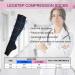 LEOSTEP Zipper Compression Socks Toeless - Knee High Support Stockings for Legs and Muscles - Black S/M - Buy Online on GoSupps.com