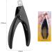 JeoPoom Professional Nail Clipper Acrylic Tips Cutter - Black | Manicure Pedicure Trimmer Tool - Buy Online on GoSupps.com