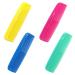 DAZISEN 4 Pieces Hair Combs - Plastic Pocket Combs Fine Dressing Comb Hair Cutting Comb Hairdressing Styling Combs for Women Men (Yellow+Rose red+Green+Blue) *4