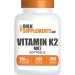 BulkSupplements.com Vitamin K2 Softgels - Vitamin K2 MK7 Vitamin Supplements - Gluten Free 1 Softgel per Serving 365 Count (Pack of 1)