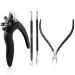 4 in 1 Adjustable Acrylic Nail Clipper for Acrylic Nails with Sizer  Acrylic Nail Cutters False Nail Tips Clipper  Stainless Steel Nail Trimmer for Salon Home Nail Art Design DIY Black Adjustable