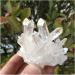 Very Beautiful Natural White Angel Aura Crystal Cluster Electroplating Titanium Coating Quartz Cluster Stone HOMEZHOU - Buy Online on GoSupps.com