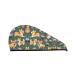 Corgi Floral Flowers Print Coral Velvet Absorbent Dry Hair Cap Towel Wrap for Women Wet Hair Tour Swimming Pool