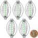Lohill 5 PCs fishing inline feeder set fishing inline feeder set feed baskets fishing bait feeder basket stainless steel fishing cage multifunctional portable feeder bait tools