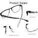 Buy 3 Pack Bifocal Reading Glasses | Square Metal Spring Hinge Sunglasses for Men & Women - 2.5x Magnification - Buy Online on GoSupps.com