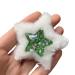 hgnxa Plush Sequins Star Shape Hair Clip Halloween Costume Headwear for Women Birthday Party Carnivals Theme -slip Hairpin Green