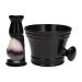 Milageto Razor shaving brush set portable razor cup soap brush care sets for friend father hairdresser Father's Day Schwarz