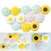 Arakierst 12pcs Silicone Sun Flower Pearl Bead Silicone Flower Shape Beads for DIY Beading Mom Nursing Necklace Accessories