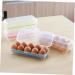 2pcs 10 Eggs Egg Organizer Fridge Egg Drawer for Refrigerator Egg Holder Container Camping re-usable Green 24.5*10.5*7cm - Buy Online on GoSupps.com