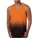 LADIGASU Men's Beach Gradient Tank Top | Stretch Sleeveless T-Shirt | Relaxed Fit Orange 6X-Large - Buy Online on GoSupps.com
