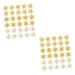 Zerodeko 60 Pcs Christmas Snowflake Stickers Christmas Snowflake Ornaments Tiara Silver Onion Glitter Cloth