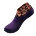 MarryLee Women's Winter Warm Leopard Bed Non Slip Home Indoor Non-Slip Thermal Anti-Sweat Socks Purple