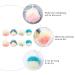Buy 8pcs Color Matching Bath Ball Foam Loofah Sponge Set | Natural Mesh Shower Sponges for Body Wash & Bathing - International Shipping Available - Buy Online on GoSupps.com