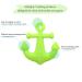 Yummy Baby Silicone Bite Ring & Training Toothbrush | FDA Approved BPA Free | Soft Pacifier Teething Toy - Green Anchor - Buy Online on GoSupps.com