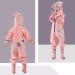 Fewlby Kids Puddle Suit Muddy Suit Waterproof Overalls Hooded Raincoat - Light Pink, M Size 3-4 Years - Buy Online on GoSupps.com