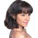 Jesslab 12-Inch Synthetic Wavy Curly Bob Wig with Ponytail - Heat-Resistant Full Head Hair Replacement for Women - Mixed Black/Brown (T2/30#) - Buy Online on GoSupps.com