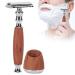 Safety Razor With Holder Zero Waste Razor Edge Safety Razor Classic Manual Double Edge Safety Razor With Wooden Handle For Men