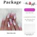 Runrayay Pink & White Press on Nails - 24Pcs Coffin Fake Nails for Nail Art & Manicure | Women's Acrylic Nail Decorations - Buy Online on GoSupps.com