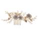 DOITOOL Bead Hair Comb Accesorios Para Headwear for Women Hair Accessory for Women Crystal Decor Heart Led Mirror Hair Accessories Lovely Hair Comb Wedding Pearl Bridesmaid Bridal Supplies