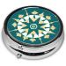 Exotic Style Floral Round Pill Box - 3 Compartment Travel Organizer | Portable & Stylish Pill Storage - Buy Online on GoSupps.com